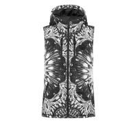 Plein Sport, Femme, Vestes, Noir, Taille: 40 FR Short Vest Optical Flower