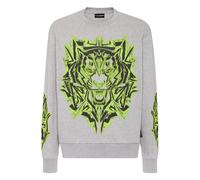 Plein Sport, Homme, Sweatshirts et sweats à capuche, Gris, Taille: 2XL SweaT-shirt LS Thunder Tiger