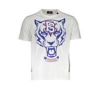 Plein Sport, Homme, Tops, Blanc, Taille: M Tiger Head Graphic Tee