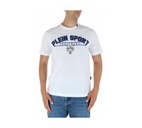 Plein Sport, Homme, Tops, Blanc, Taille: S Tiger Head TShirt Casual Style