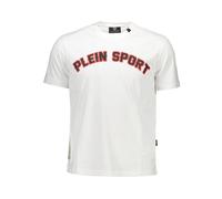 Plein Sport, Homme, Tops, Blanc, Taille: XL Cotton T-Shirt