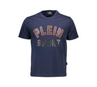 Plein Sport, Homme, Tops, Bleu, Taille: XL T-Shirt en coton