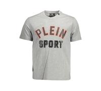 Plein Sport, Homme, Tops, Gris, Taille: M T-shirt en coton à manches courtes