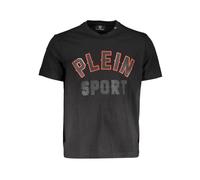 Plein Sport, Homme, Tops, Noir, Taille: L T-shirt Noir en Coton avec Logo