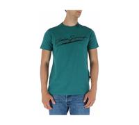 Plein Sport, Homme, Tops, Vert, Taille: S T-shirt Logo Signature Manches Courtes