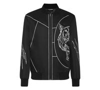 Plein Sport, Homme, Vestes, Noir, Taille: 2XL Nylon Bomber Tiger Court Edition