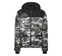 Plein Sport, Homme, Vestes, Noir, Taille: 3XL Nylon Puffer Jacket Pixel