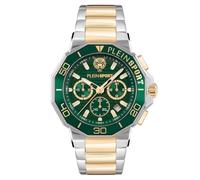 Plein Sport Montre à affichage analogique or / vert foncé / argent, Taille One Size