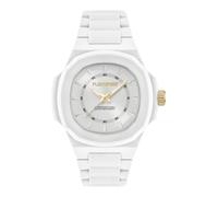 Plein Sport PSOGA0325 Viper Edition I Montre unisexe à quartz analogique en silicone Blanc