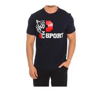Plein Sport - T-shirt à Manches Courtes avec Impression de Marque - Homme - Sport - Bleu - Taille: M