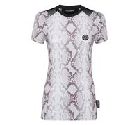Plein Sport - T-Shirt Col Rond Python - Femme - Sport - Gris - Taille: 42 FR