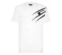Plein Sport - T-Shirt Col Rond Scratch - Homme - Sport - Blanc - Taille: 3XL
