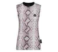 Plein Sport - Tank Top Python - Femme - Sport - Gris - Taille: 38 FR