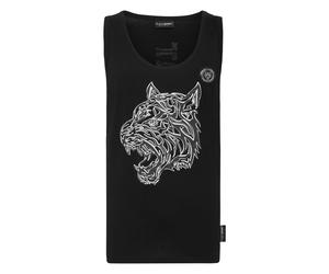 Plein Sport - Tank Top Tiger - Homme - Sport - Noir - Taille: L