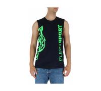 Plein Sport - Tiger Head Muscle Tank Top - Homme - Sport - Bleu - Taille: S