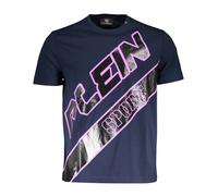 Plein Sport - Tips111 T-Shirt - Homme - Sport - Bleu - Taille: L
