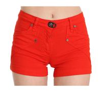 Plein Sud - Mini Short Taille Moyenne - Femme - Shorts - Orange - Taille: 32 FR