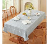Plenmor Nappe Rectangulaire Bleu 135 x 180 cm, Nappe Lin Nappes Tissu pour Salle à Manger,Exterieur,Picnic,Anniversaire,Automne,Noel,Halloween