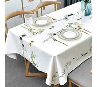 Plenmor Nappe Rectangulaire Plastique, Nappe Plastique Toile Cirée Rectangulaire Nappe Boheme pour Décoration de Table à Manger de Cuisine (Le Citron, 275x137cm)