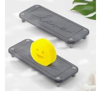Plentio Lot de 2 plateaux de salle de bain en diatomite à séchage rapide, porte-savon et porte-brosse à dents pour comptoir de salle de bain, organisateur d'évier en pierre absorbant l'eau pour salle