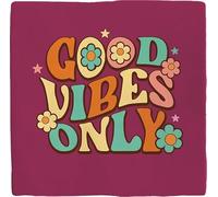 Plenty Gifts Plaque personnalisée - Good Vibes Only - Carreau décoratif avec Citation Positive - Inscription en Anglais - 15x15cm