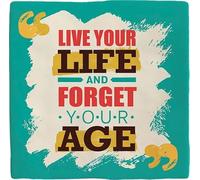 Plenty Gifts Plaque personnalisée - Live Your Life - Carreau décoratif avec Citation inspirante - Inscription en Anglais - 15x15cm