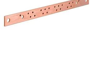 Pletina de cobre perforada M6 430x30x5 mm, para arm. quadro4/5/plus