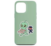 Pleurer Alien Pizza Thief Police Chase Coque pour iPhone 13 Pro Max