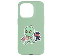 Pleurer Alien Pizza Thief Police Chase Coque pour iPhone 15 Pro