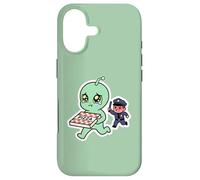Pleurer Alien Pizza Thief Police Chase Coque pour iPhone 17