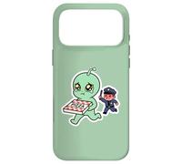 Pleurer Alien Pizza Thief Police Chase Coque pour iPhone 17 Pro Max