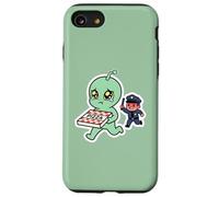 Pleurer Alien Pizza Thief Police Chase Coque pour iPhone SE (2020) / 7/8