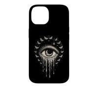 Pleurer Eye Moon Moths Spider Céleste Gothique Occulte Cadeaux Coque pour iPhone 14