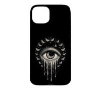 Pleurer Eye Moon Moths Spider Céleste Gothique Occulte Cadeaux Coque pour iPhone 15 Plus
