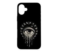 Pleurer Eye Moon Moths Spider Céleste Gothique Occulte Cadeaux Coque pour iPhone 16 Plus