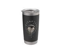 Pleurer Eye Moon Moths Spider Céleste Gothique Occulte Cadeaux Gobelet isotherme en acier inoxydable double paroi