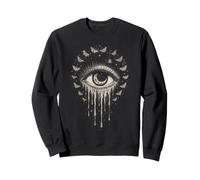 Pleurer Eye Moon Moths Spider Céleste Gothique Occulte Cadeaux Sweatshirt