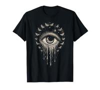 Pleurer Eye Moon Moths Spider Céleste Gothique Occulte Cadeaux T-Shirt