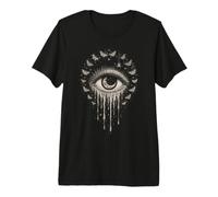 Pleurer Eye Moon Moths Spider Céleste Gothique Occulte Cadeaux T-Shirt Haut de Gamme