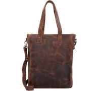 Plevier Retro Jackson Sac de shopper Cuir véritable 31 cm Compartiment ordinateur brun