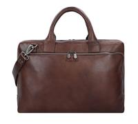 Plevier Vintage Bill Porte-documents Cuir 40 cm Compartiment pour ordinateur portable brun