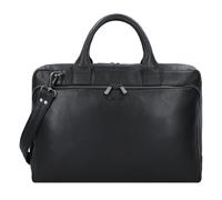 Plevier Vintage Bill Porte-documents Cuir 40 cm Compartiment pour ordinateur portable noir