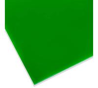 PLEXIGLAS® GS verre acrylique de marque coloré, polyvalent et incassable pour objets légers etc, épaisseur 3 mm Plaque PLEXIGLAS® GS en 12 x 25 cm, vert translucide (6H01)