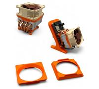 PLEXONE Adaptateur de ventilateur compatible avec GeeekPi Low Profile Plus et Noctua NF-A6x15/NF-A6x25 - 60 mm, PETG (Orange)