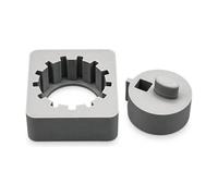 PLEXONE Gabarit de frappe pour rondelles M8 de 24 mm - Pour lettres et chiffres à frapper de 4 mm, tige 6 x 6 mm - Sauvegarde Seed Phrase - Gris
