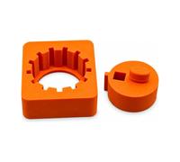 PLEXONE Gabarit de frappe pour rondelles M8 de 24 mm - Pour lettres et chiffres à frapper de 4 mm, tige 6 x 6 mm - Sauvegarde Seed Phrase - Orange