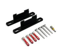 PLEXONE Support Mural pour AVM Fritz!Box, Lot de 2 Supports PETG avec Chevilles Fischer DuoPower et vis Torx (Noir + Embout Torx)