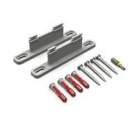 PLEXONE Support Mural pour AVM Fritz!Box, Lot de 2 Supports PETG avec Chevilles Fischer DuoPower et vis Torx (Gris + Embout Torx)