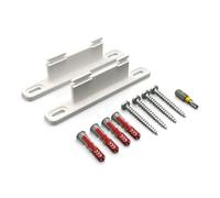 PLEXONE Support Mural pour AVM Fritz!Box, Lot de 2 Supports PETG avec Chevilles Fischer DuoPower et vis Torx (Blanc + Embout Torx)