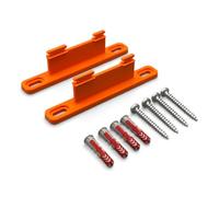 PLEXONE Support Mural pour AVM Fritz!Box, Lot de 2 Supports PETG avec Chevilles Fischer DuoPower et vis Torx (Orange)